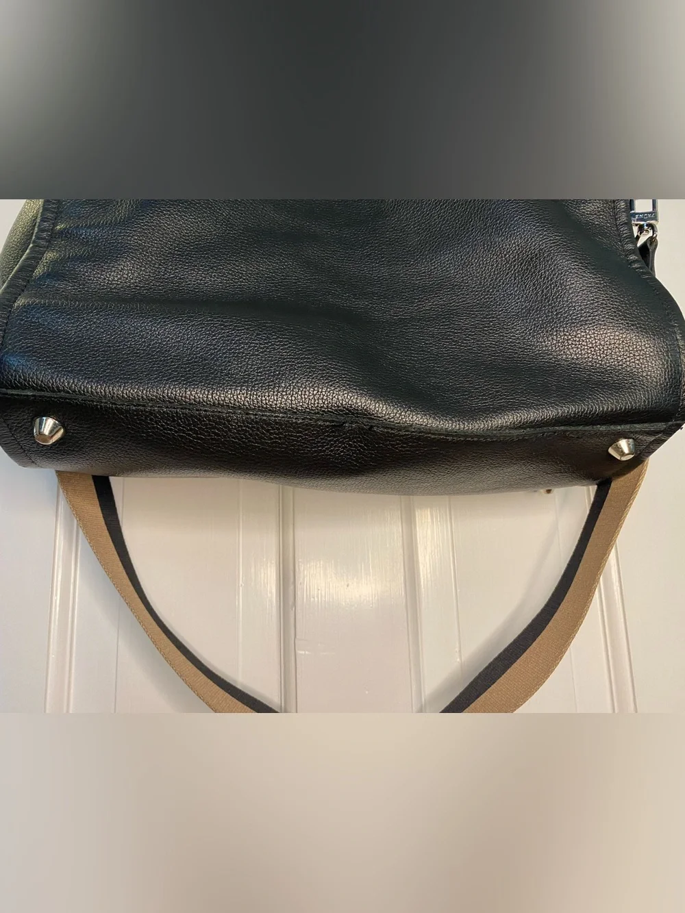 Leather Tote Bag in Black